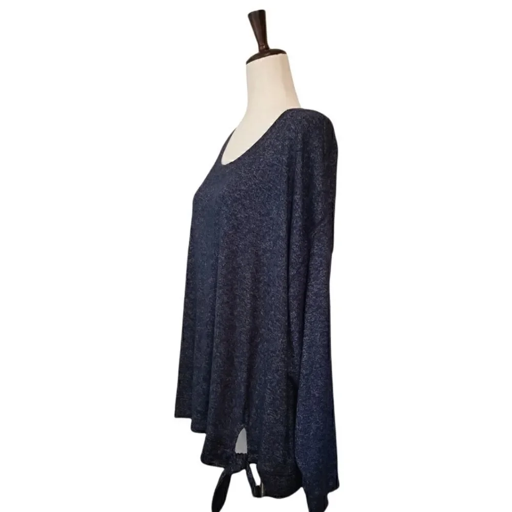 J. By J Crew Heathered Blue Side Tie Top Size 3X